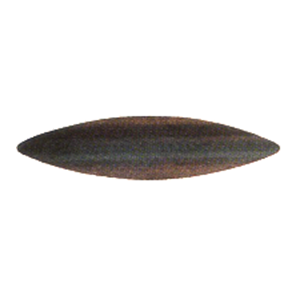 Plaque - Ebony Contoured Pointed Ends